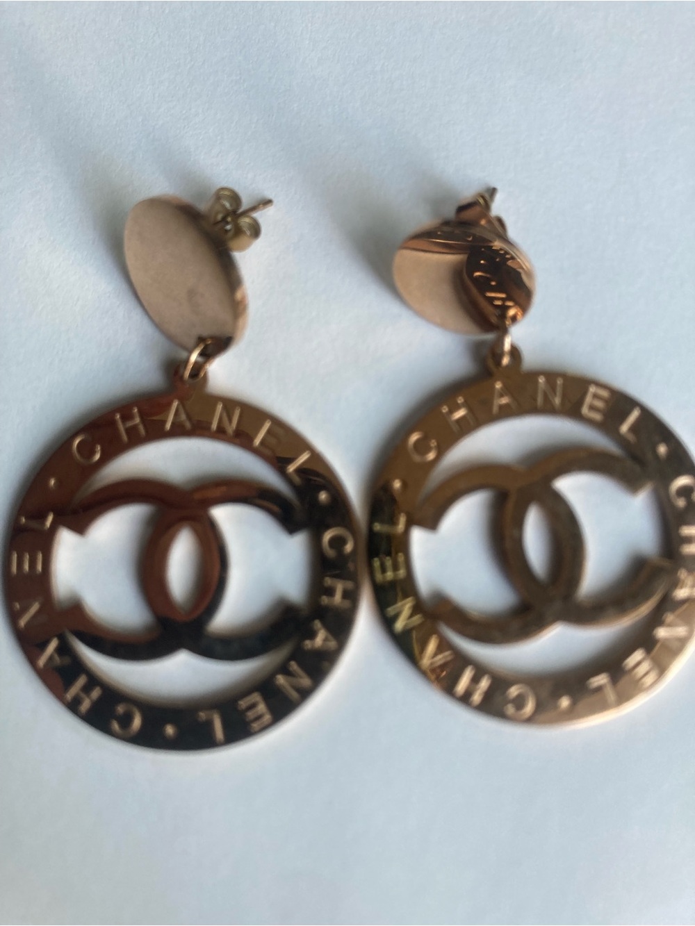 Fashion Jewelry Gold-tone Interlocking Circle Drop Earrings